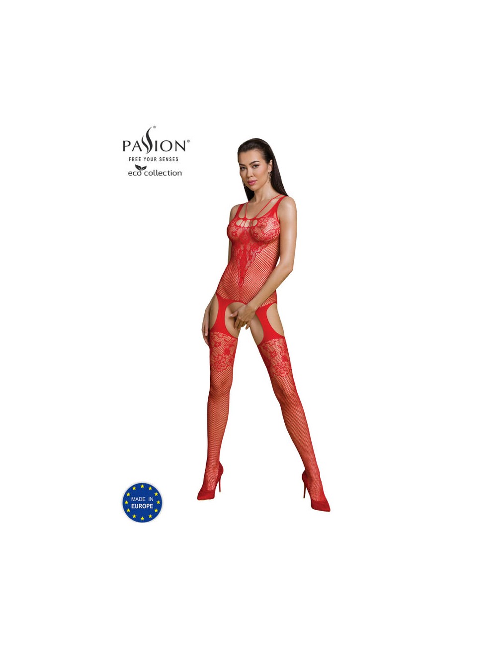 PASSION - BODYSTOCKING ECO COLLECTION ECO BS011 ROUGE