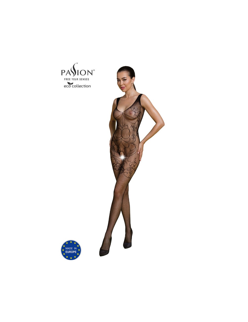 PASSION - BODYSTOCKING ECO COLLECTION ECO BS012 NOIR