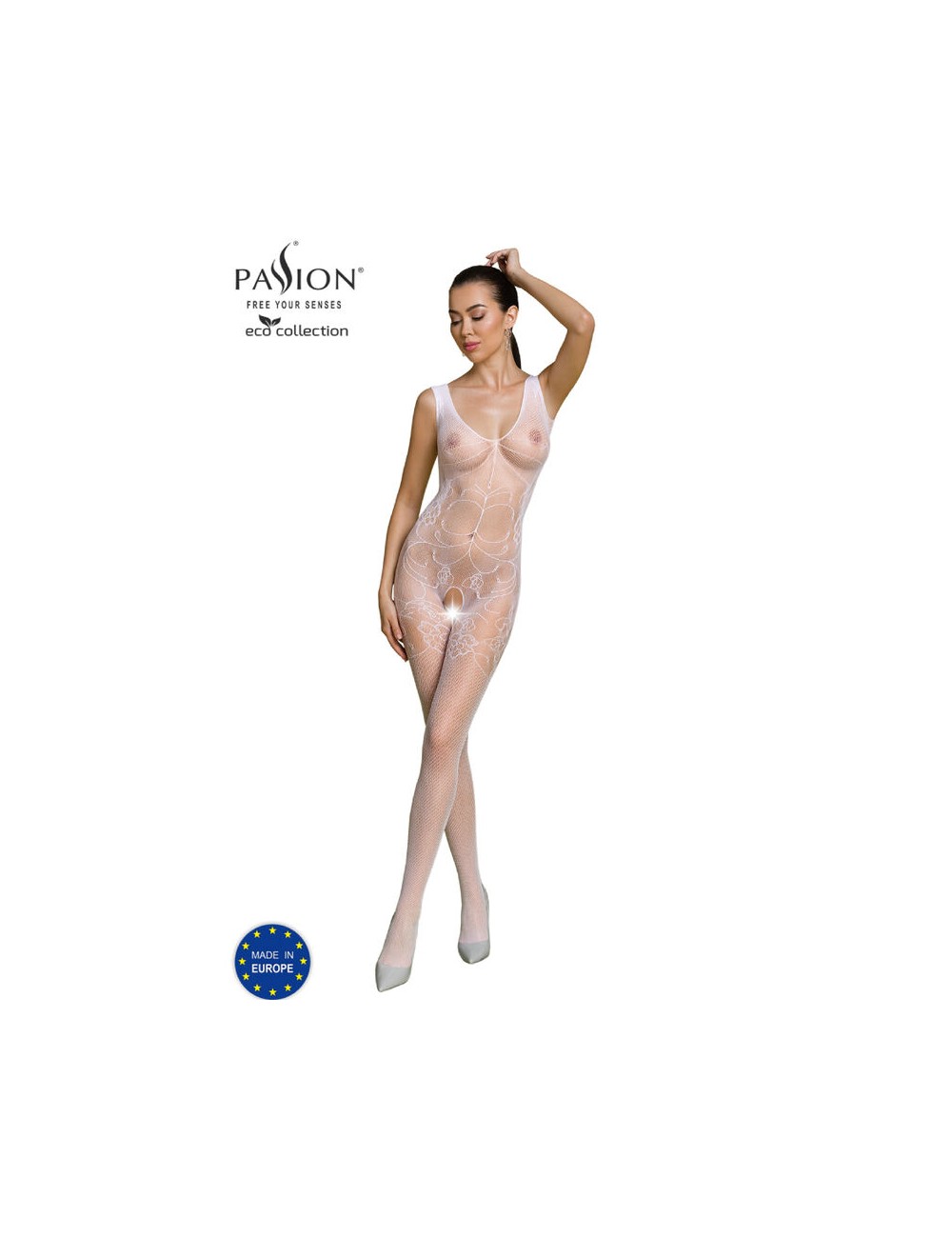 PASSION - BODYSTOCKING ECO COLLECTION ECO BS012 BLANC PASSION - BODYSTOCKING ECO COLLECTION ECO BS012 BLANC