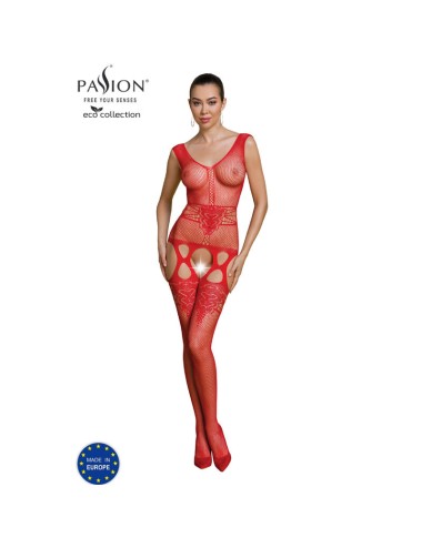 PASSION - BODYSTOCKING ECO COLLECTION ECO BS014 ROUGE