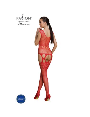 PASSION - BODYSTOCKING ECO COLLECTION ECO BS014 ROUGE