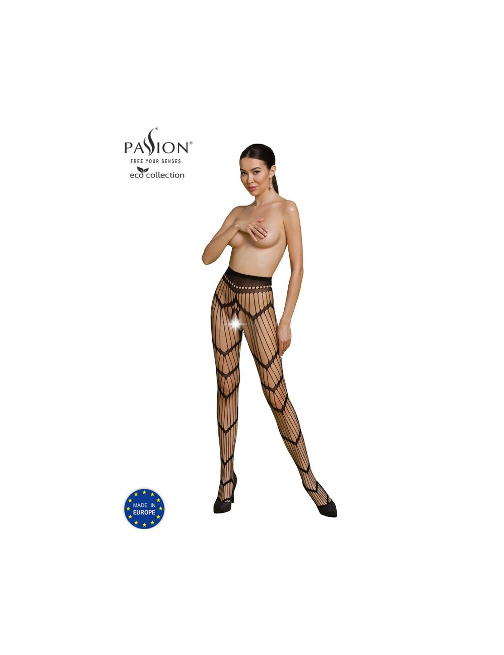 PASSION - BODYSTOCKING ECO COLLECTION ECO S006 NOIR PASSION - BODYSTOCKING ECO COLLECTION ECO S006 NOIR