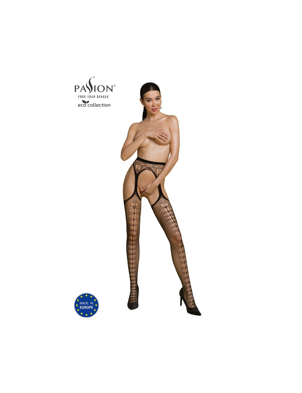 PASSION - BODYSTOCKING ECO COLLECTION ECO S008 NOIR