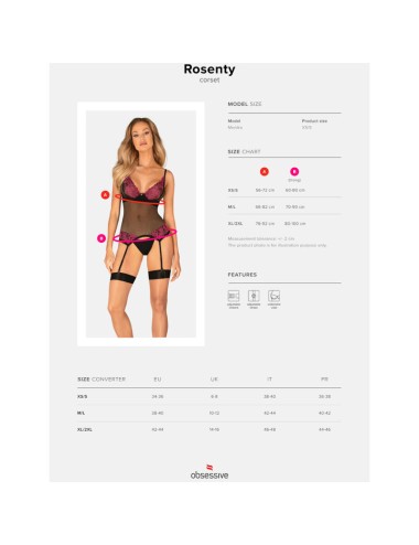 OBSESSIVE - CORSET ROSENTY XS/S