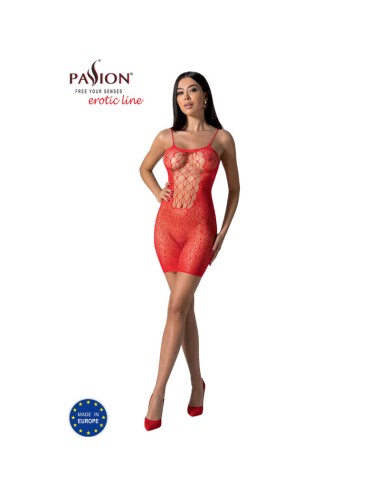 PASSION - BS096 BODYSTOCKING ROUGE TAILLE UNIQUE