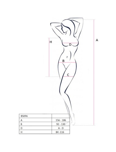 PASSION - BS096 BODYSTOCKING ROUGE TAILLE UNIQUE