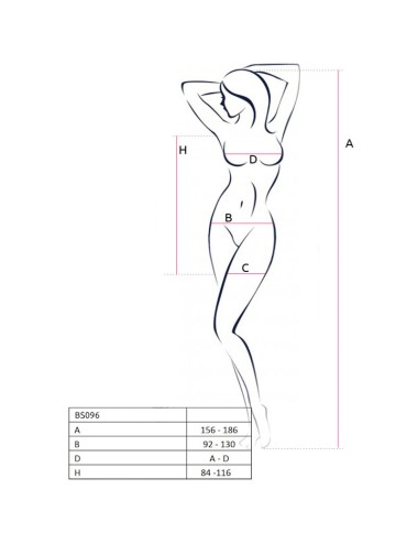 PASSION - BS096 BODYSTOCKING BLANC TAILLE UNIQUE