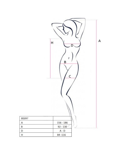 PASSION - BS097 BODYSTOCKING NOIR TAILLE UNIQUE