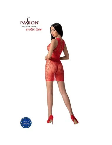 PASSION - BS097 BODYSTOCKING ROUGE TAILLE UNIQUE
