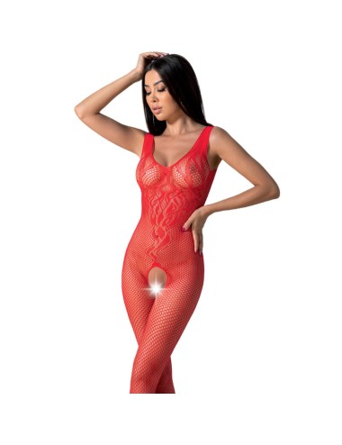 PASSION - BS098 BODYSTOCKING ROUGE TAILLE UNIQUE