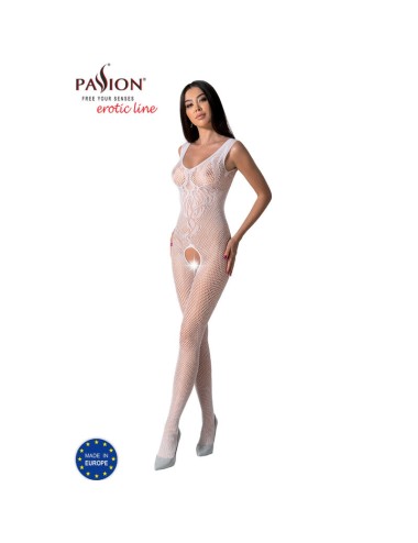 PASSION - BS098 BODYSTOCKING BLANC TAILLE UNIQUE