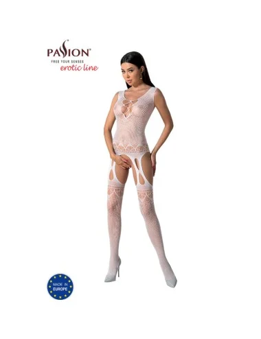 PASSION - BS099 BODYSTOCKING BLANC TAILLE UNIQUE