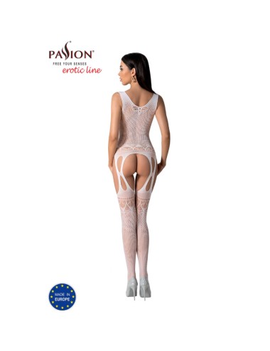 PASSION - BS099 BODYSTOCKING BLANC TAILLE UNIQUE