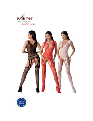PASSION - BS099 BODYSTOCKING BLANC TAILLE UNIQUE