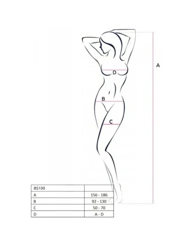 PASSION - BODYSTOCKING BS100 NOIR TAILLE UNIQUE
