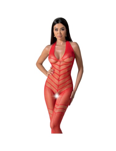 PASSION - BS100 BODYSTOCKING ROUGE TAILLE UNIQUE