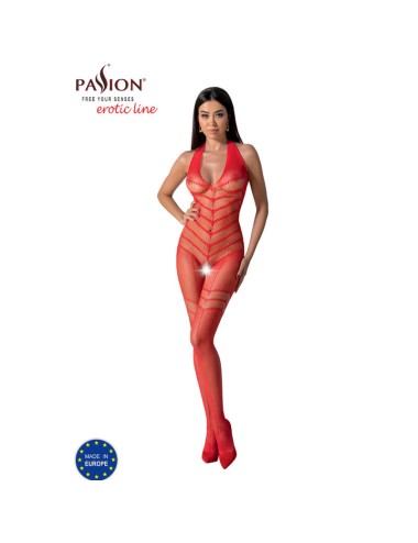 PASSION - BS100 BODYSTOCKING ROUGE TAILLE UNIQUE