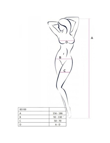 PASSION - BODYSTOCKING BLANC BS100 TAILLE UNIQUE