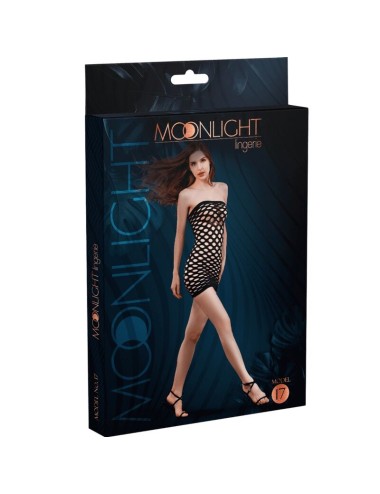 MOONLIGHT - ROBE EN MAILLE MODÈLE 17 NOIR TAILLE UNIQUE