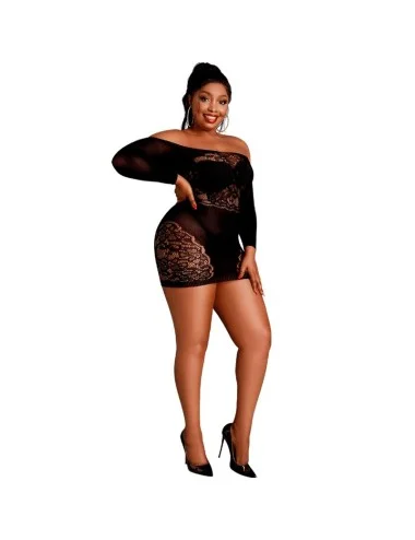 MOONLIGHT - ROBE À MANCHES LONGUES MODÈLE 7 NOIRE GRANDE TAILLE