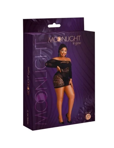 MOONLIGHT - ROBE À MANCHES LONGUES MODÈLE 7 NOIRE GRANDE TAILLE