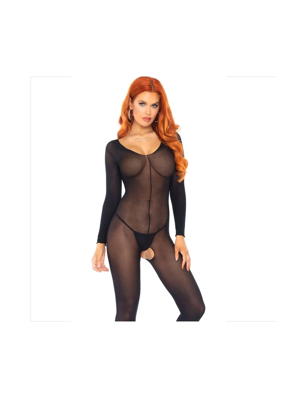 LEG AVENUE - BODYSTOCKING MANCHES LONGUES NOIR LEG AVENUE - BODYSTOCKING MANCHES LONGUES NOIR