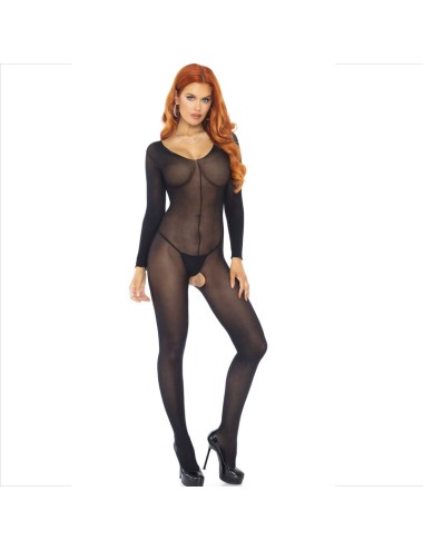 LEG AVENUE - BODYSTOCKING MANCHES LONGUES NOIR