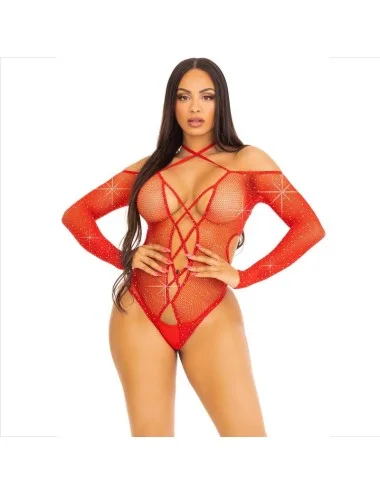 LEG AVENUE - CORPS CROTHLESS AVEC ROUGE BRILLANT