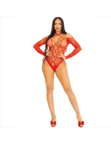 LEG AVENUE - CORPS CROTHLESS AVEC ROUGE BRILLANT