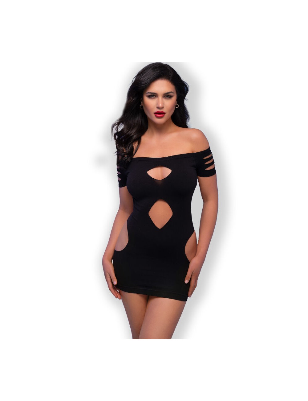 CHILIROSE - ROBE CR 4671 NOIRE S/M