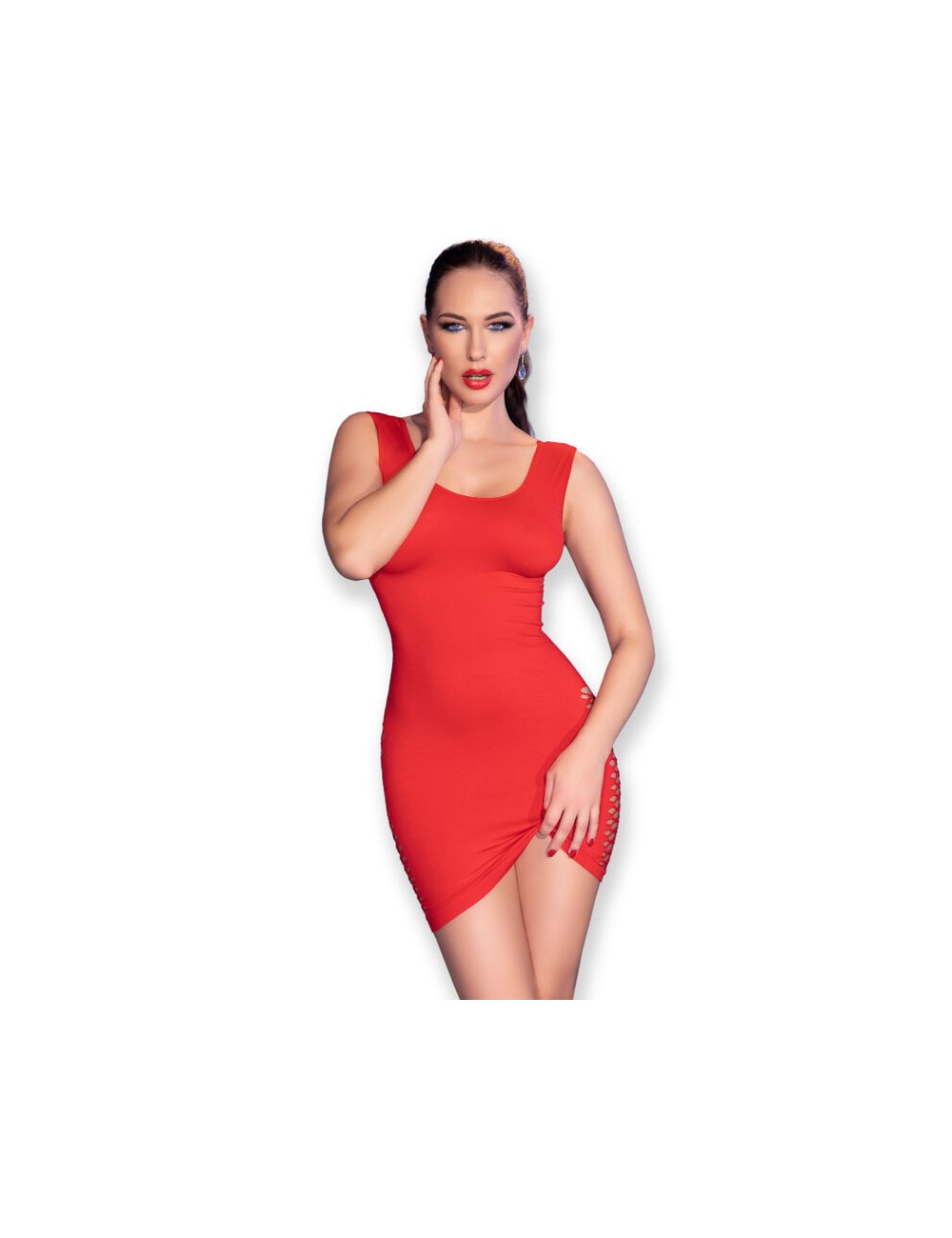 CHILIROSE - ROBE CR 4622 ROUGE S/M CHILIROSE - ROBE CR 4622 ROUGE S/M