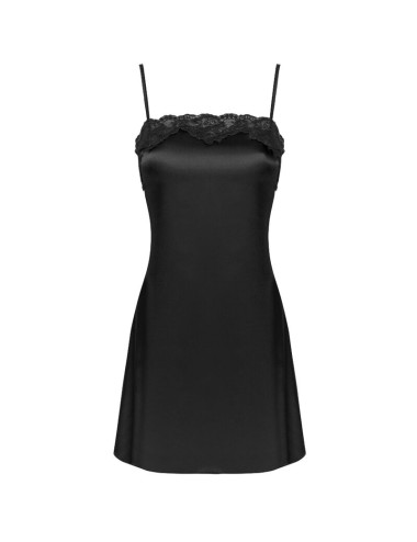 LIVCO CORSETTI FASHION - JACQUELINE LC 90249 ROBE DE CHAMBRE + CHEMISE + CULOTTE NOIR L/XL