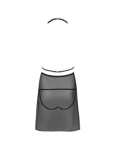 LIVCO CORSETTI FASHION - MALVIAMI LC 90625 CHEMISE + CULOTTE NOIR