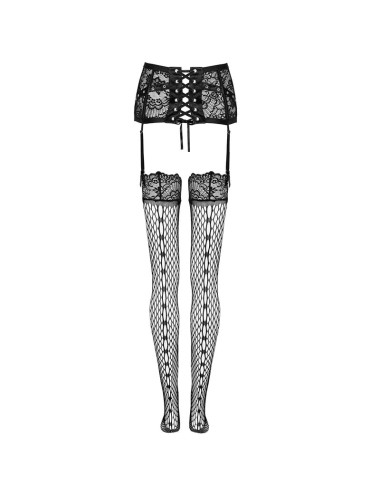 LIVCO CORSETTI FASHION - PORTE-JARRETELLES + BAS NOIR L/XL