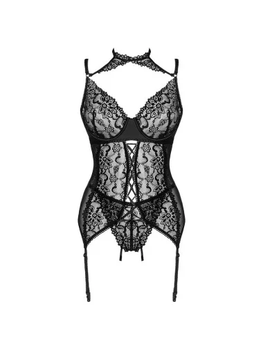 LIVCO CORSETTI FASHION - COLLECTION GIELLANDRA FOR THE SENSES CORSET + CULOTTE NOIR L/XL