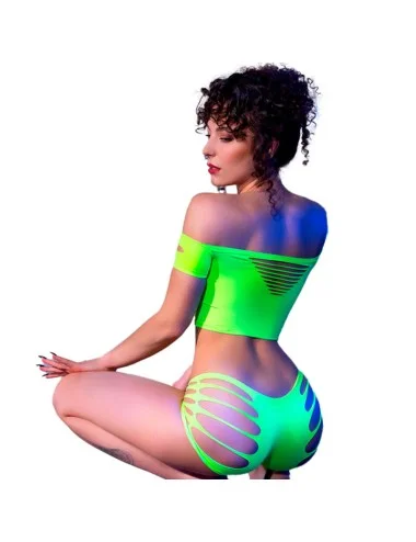 CHILIROSE - CR 4433 TOP & SHORT VERT S/M