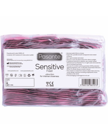 PASANTE - PRÉSERVATIFS SENSIBLES SAC 144 UNITÉS