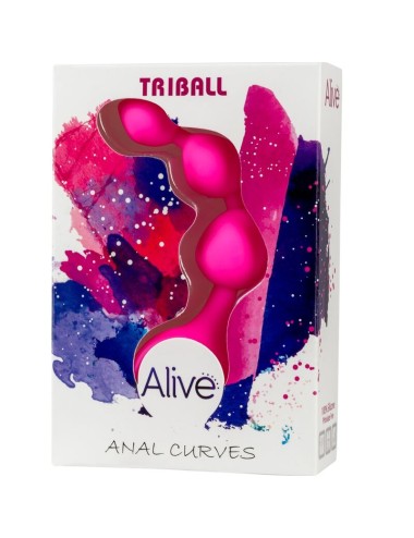 ALIVE - BALLES ANAL EN SILICONE ROSE TRIBALL 15 CM