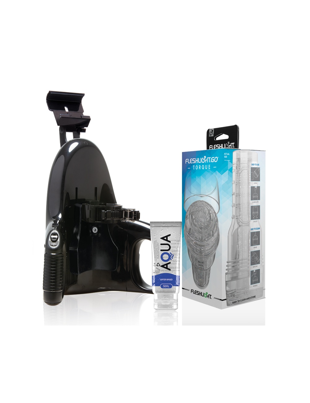 FLESHLIGHT - GO MASTURBADOR TORQUE ICE + LANCEMENT UNIVERSEL + LUBRIFIANT DE QUALITÉ AQUA 50 ML FLESHLIGHT - GO MASTURBADOR TORQUE ICE + LANCEMENT UNIVERSEL + LUBRIFIANT DE QUALITÉ AQUA 50 ML
