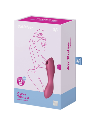 SATISFYER - STIMULATEUR ET VIBRATEUR CURVY TRINITY 3 ROUGE