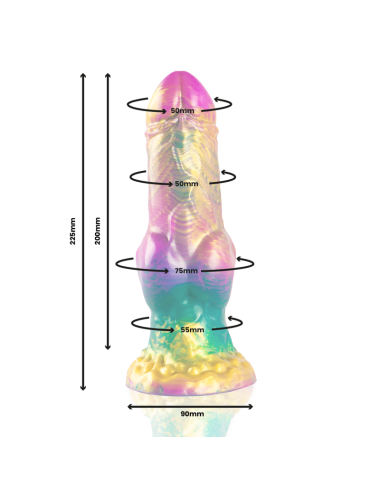EPIC - GODE IRIS AVEC TESTICULES ARC-EN-CIEL DE PLAISIR