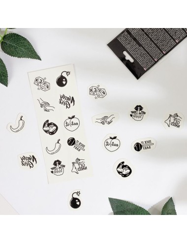 SECRET PLAY - LOT DE 10 TATOUAGES TEMPORAIRES SPICY COLLECTION