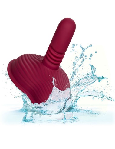 CALIFORNIA EXOTICS - RIDER MASSAGER DOUBLE MOTEUR TÉLÉCOMMANDE ROUGE