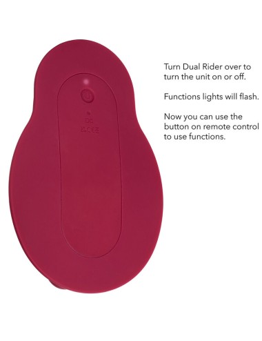 CALIFORNIA EXOTICS - RIDER MASSAGER DOUBLE MOTEUR TÉLÉCOMMANDE ROUGE