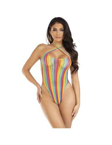 LEG AVENUE - BODY CROISÉ MULTICOLORE