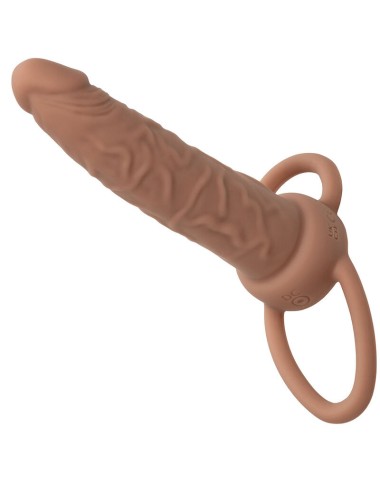 CALIFORNIA EXOTICS - PERFORMANCE MAXX RECHARGEABLE DOUBLE PÉNÉTRATEUR PEAU BRUN