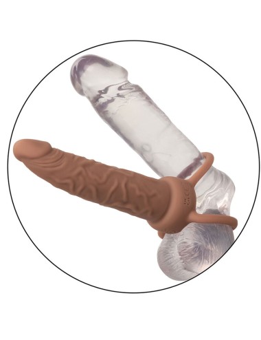 CALIFORNIA EXOTICS - PERFORMANCE MAXX RECHARGEABLE DOUBLE PÉNÉTRATEUR PEAU BRUN
