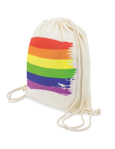 PRIDE - SAC À DOS EN COTON AVEC DRAPEAU LGBT