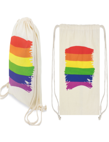 PRIDE - SAC À DOS EN COTON AVEC DRAPEAU LGBT