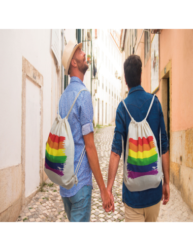 PRIDE - SAC À DOS EN COTON AVEC DRAPEAU LGBT